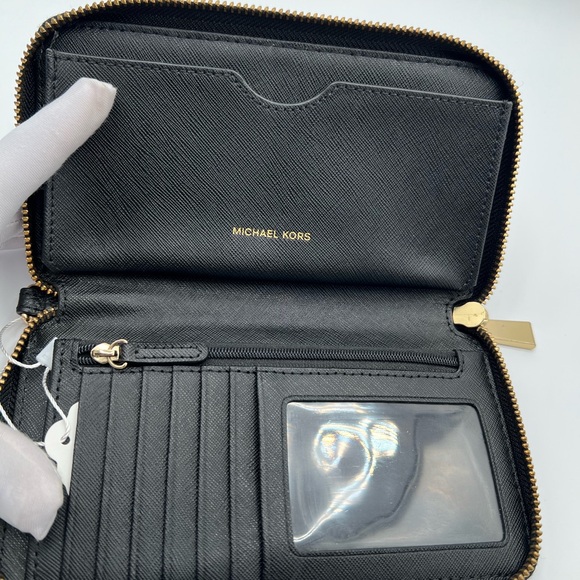 MICHAEL KORS JET LARGE LEATHER SMARTPHONE WALLET - Picture 4 of 8